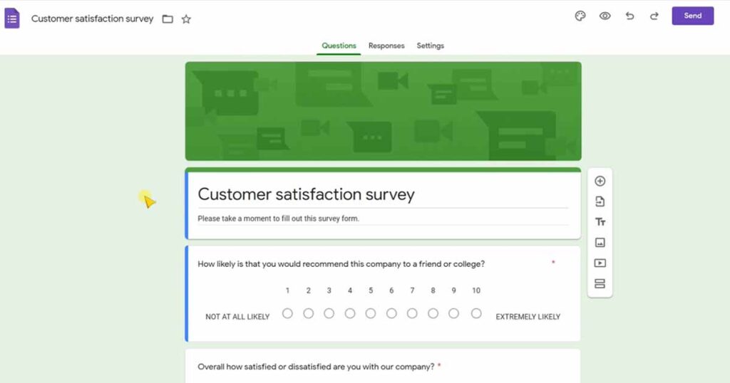 Google form survey