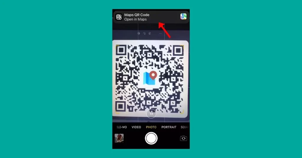 scanning qr code on iphone