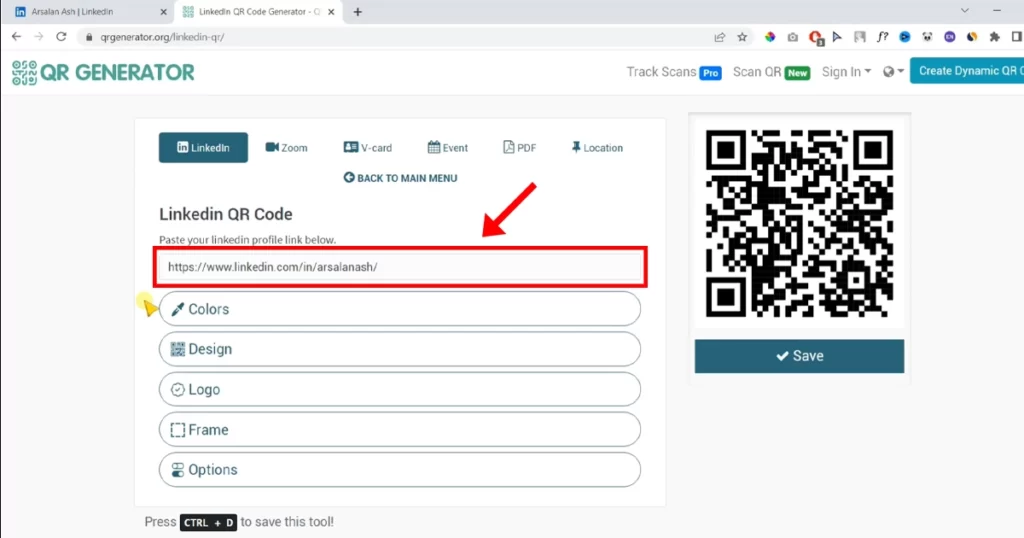 linkedin qr code generator