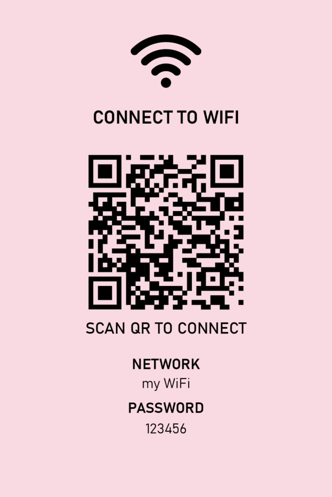 qr card for wifi