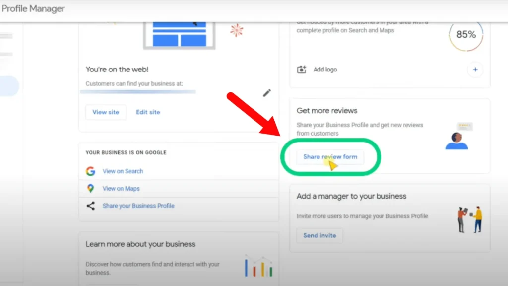 share review form button