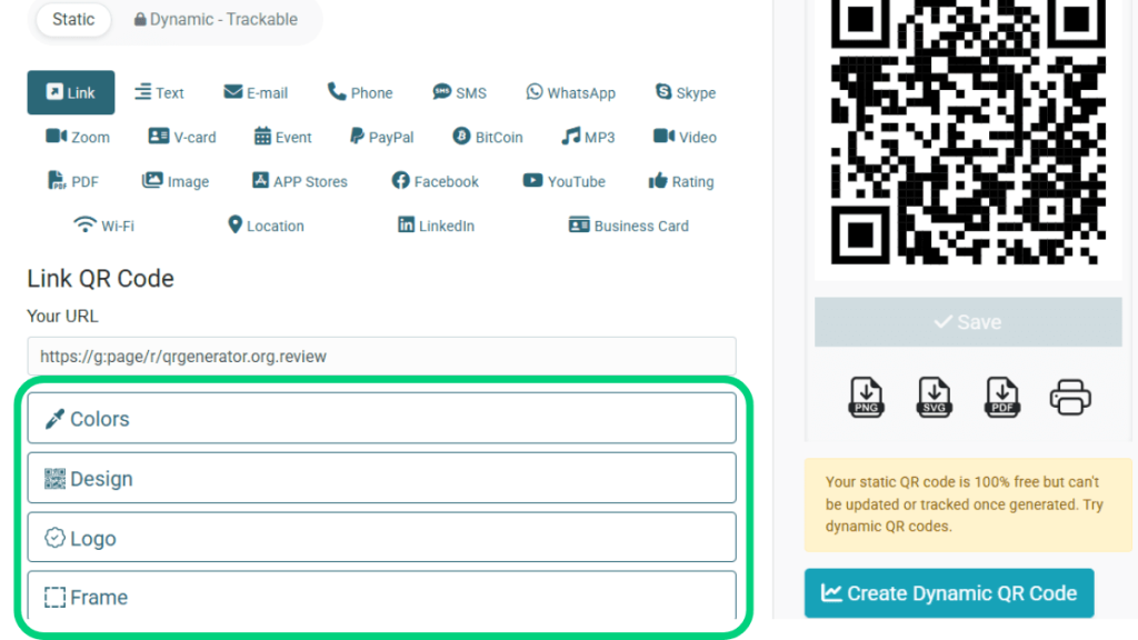 customizing qr code