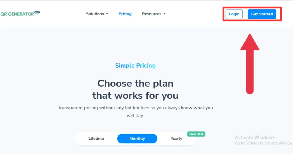 Login and signup screen