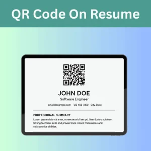 qrcode on resume